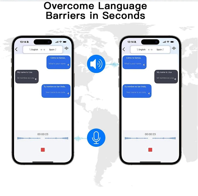 UYUXIO OWS Real Time Translation Earbuds with 144 Languages AI Translating Earphone with LCD Touch Screen Ear Buds Headphone