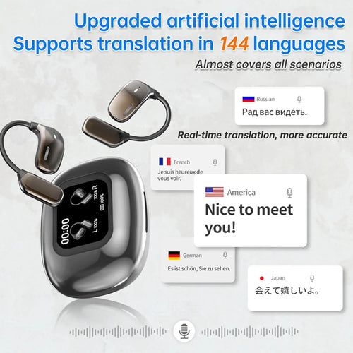 Velora Translate™ – AI Real-Time Translation Earbuds